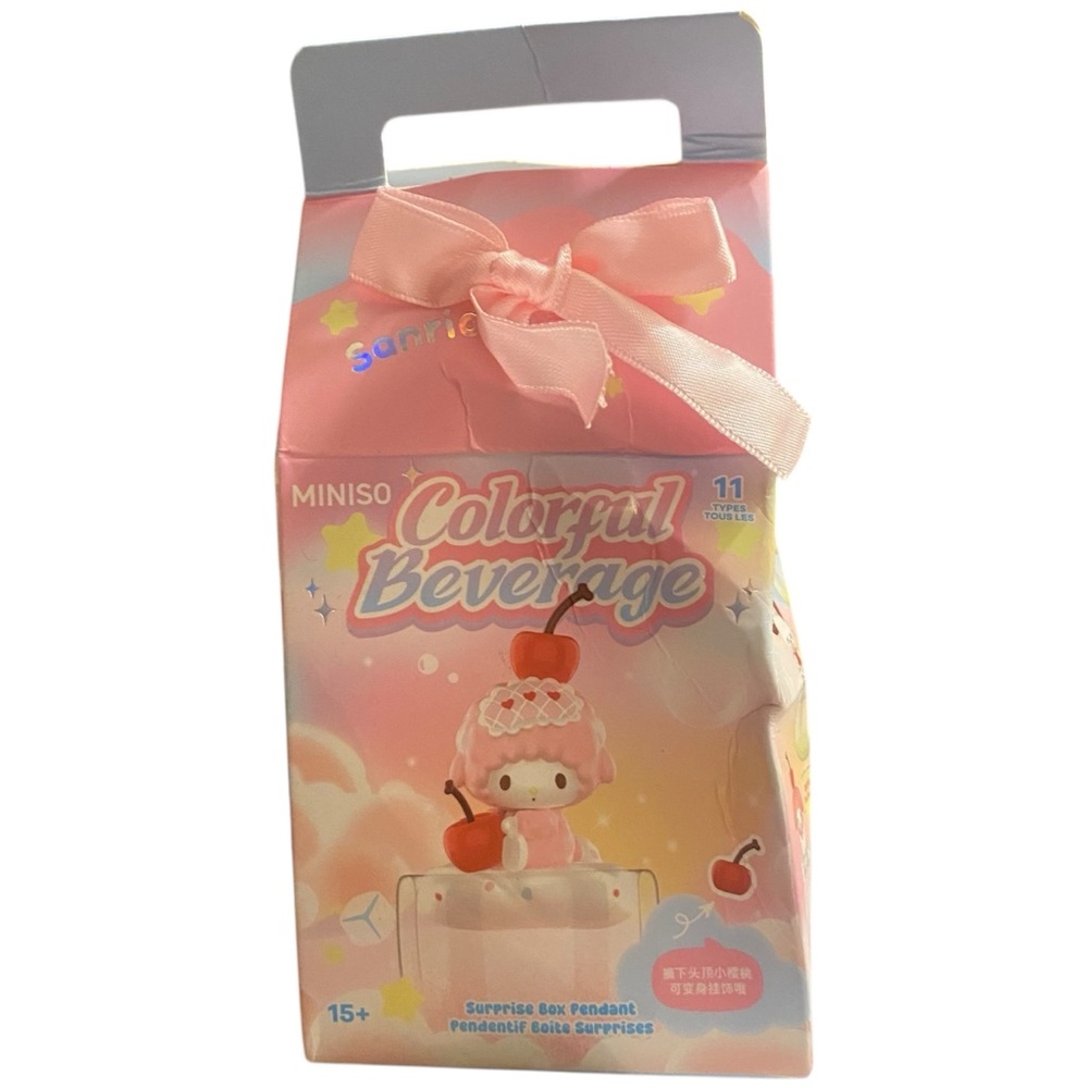 Miniso Colorful Beverage Sanrio Surprise Box Pendant